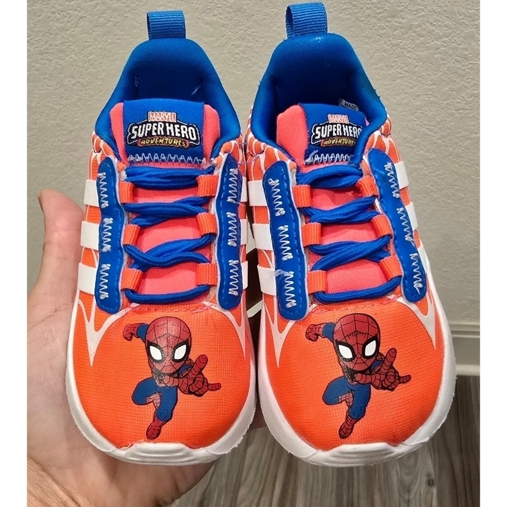 Adidas Racer TR21 Spiderman Sneakers - Kids Size 4K - Superhero Style!